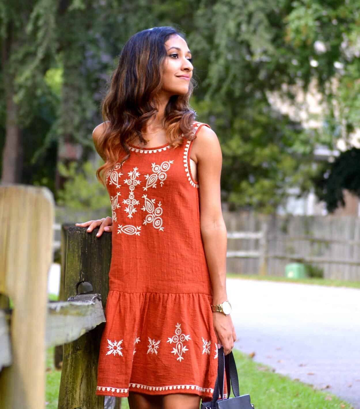 embroidered dress