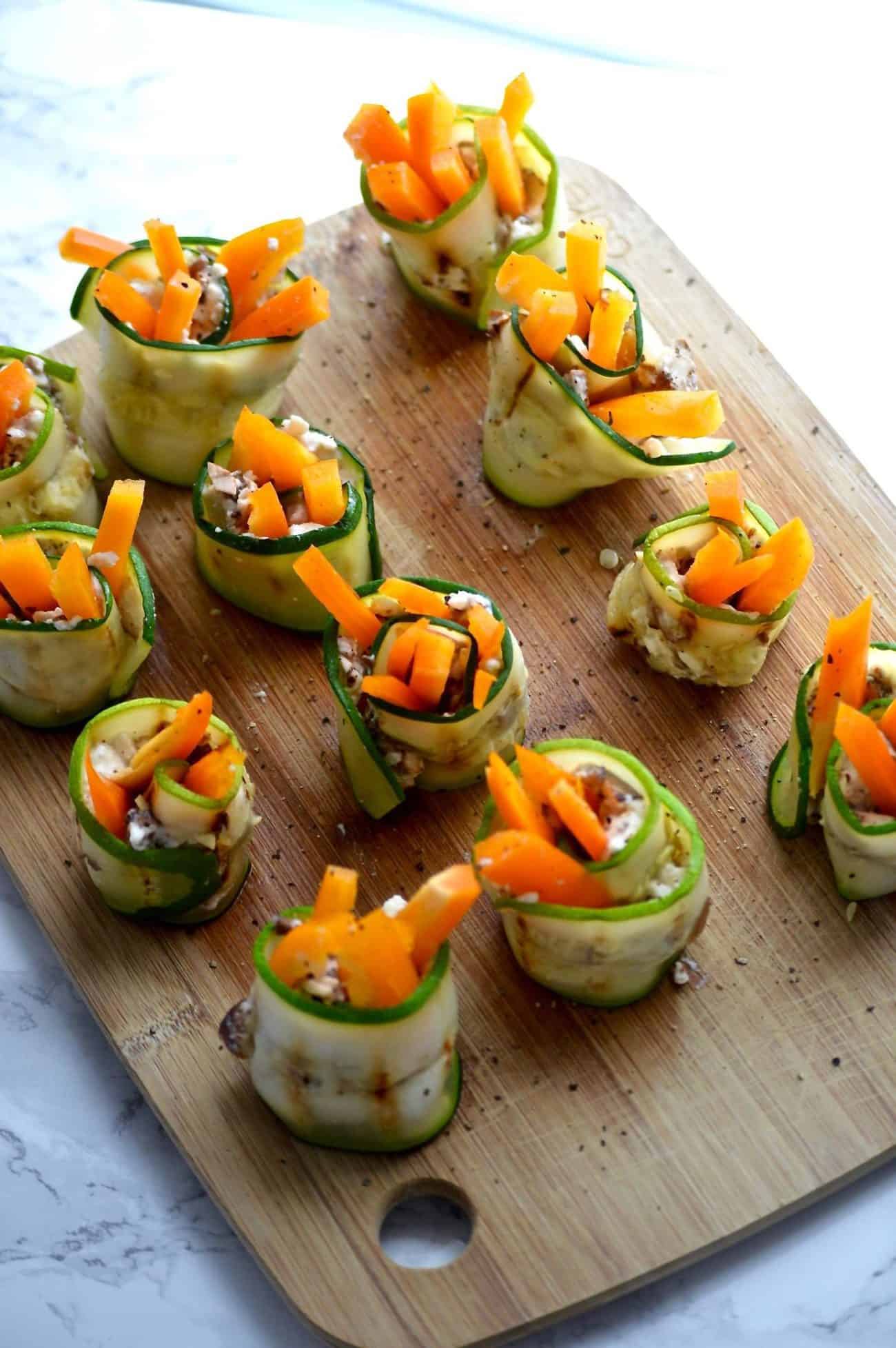 Healthy Zucchini Rolls An Unblurred Lady
