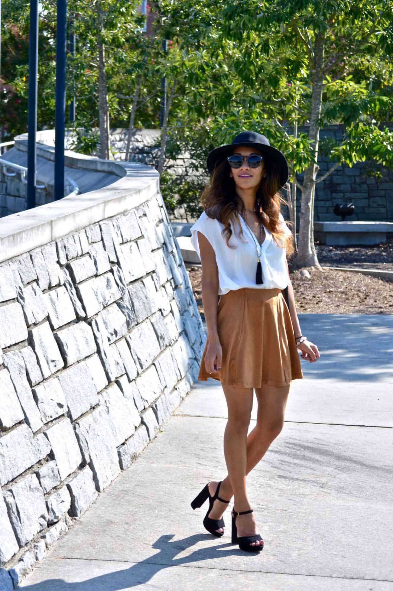 How to Wear a Suede Skirt An Unblurred Lady