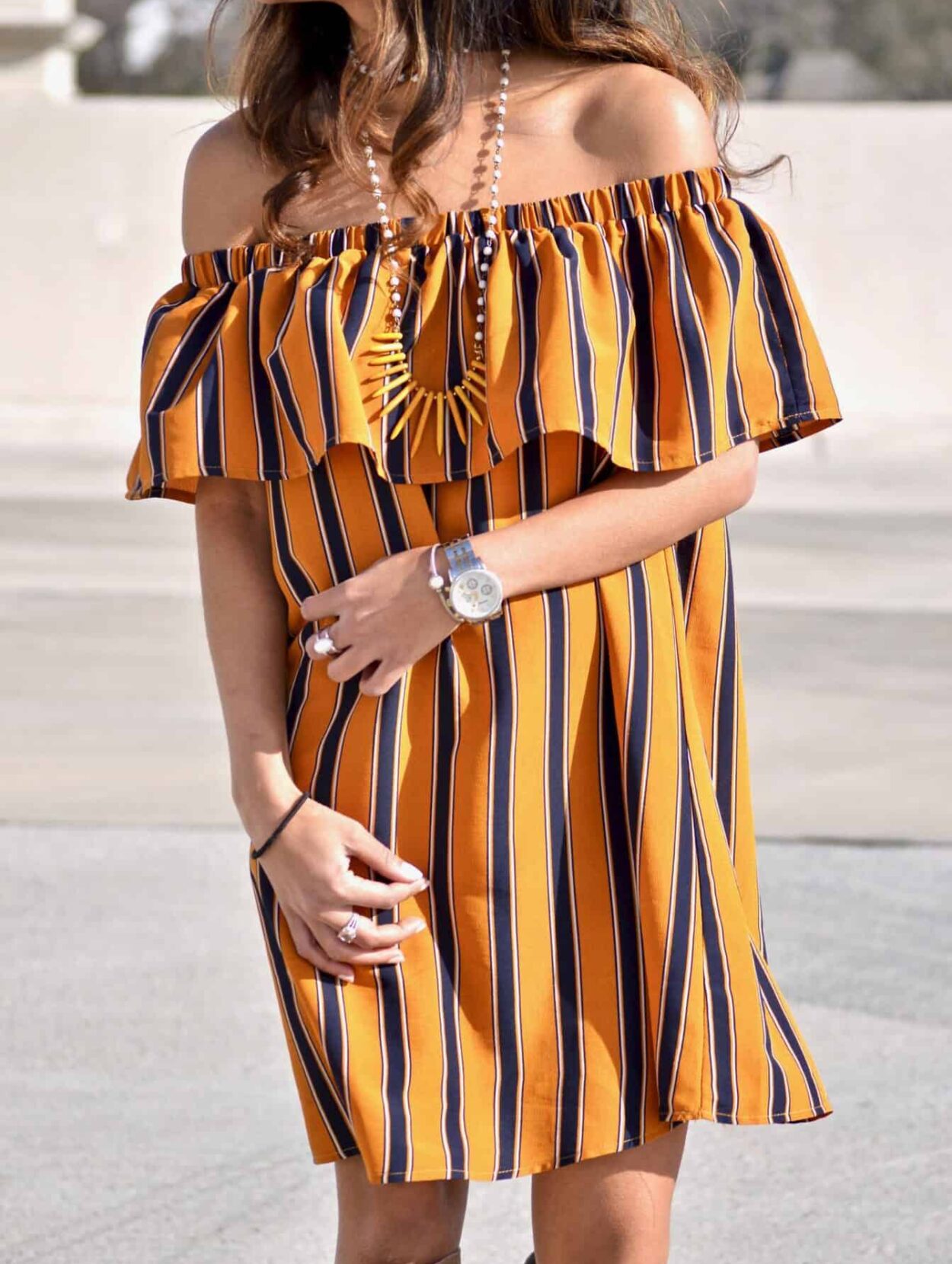 mustard dress