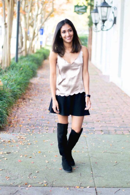 scalloped top