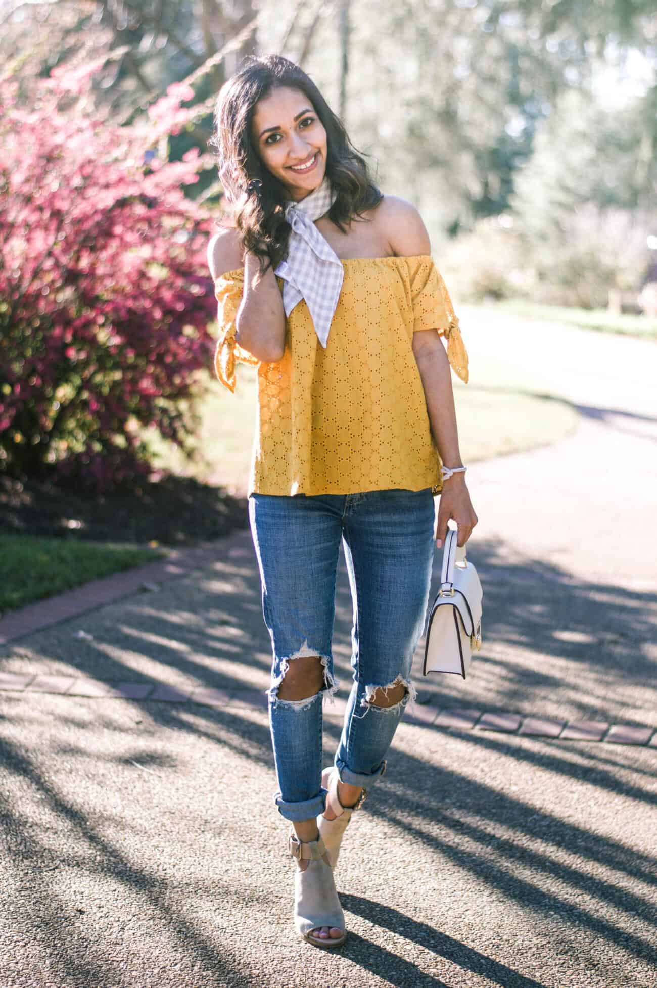 Yellow Off the Shoulder Top