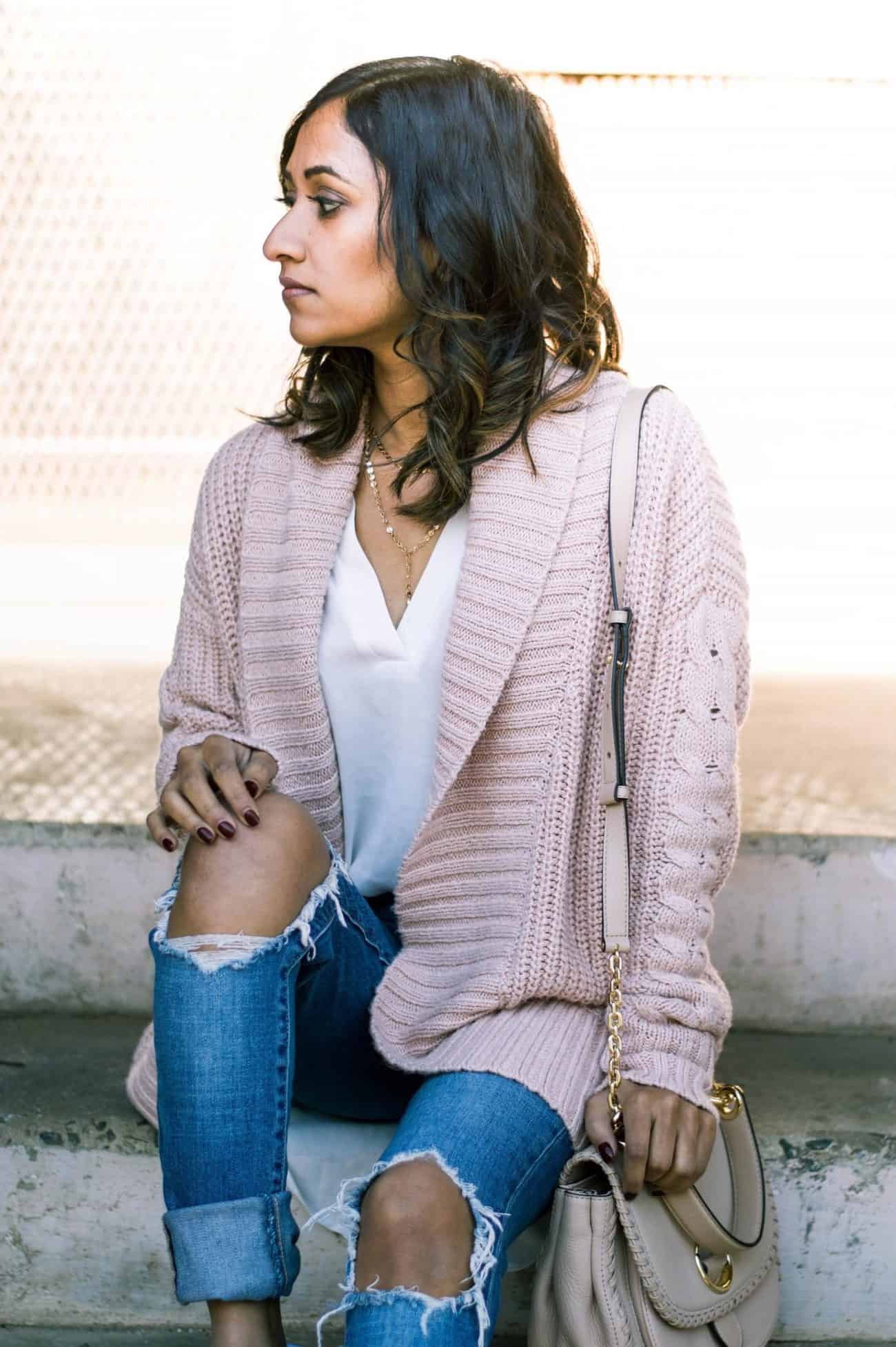 blush cardigan