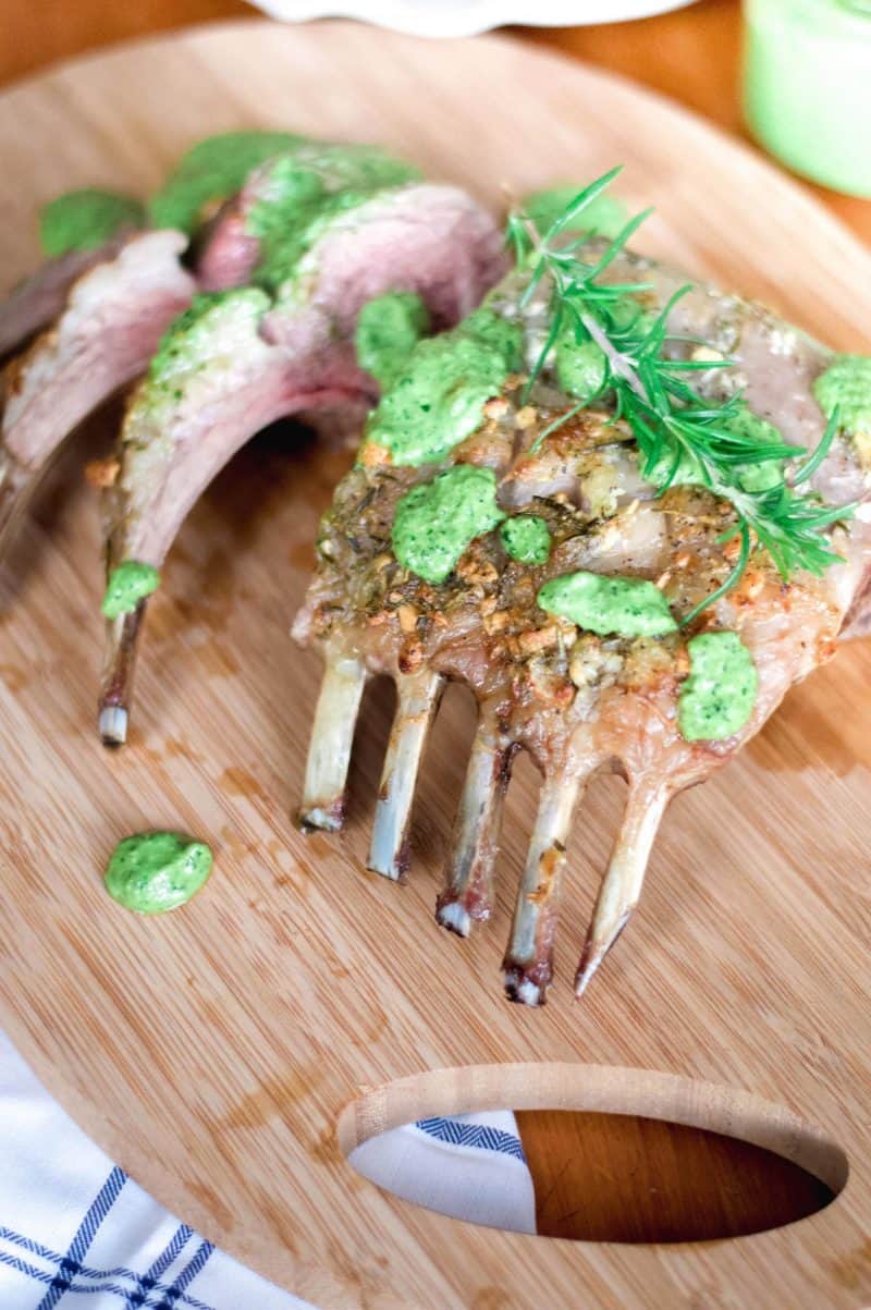 Easter Brunch Recipe Rack of Lamb with Mint Pesto An Unblurred Lady