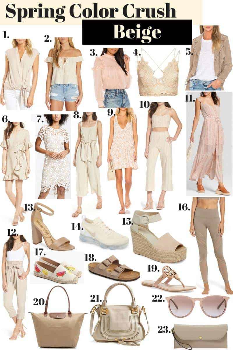 beige clothing
