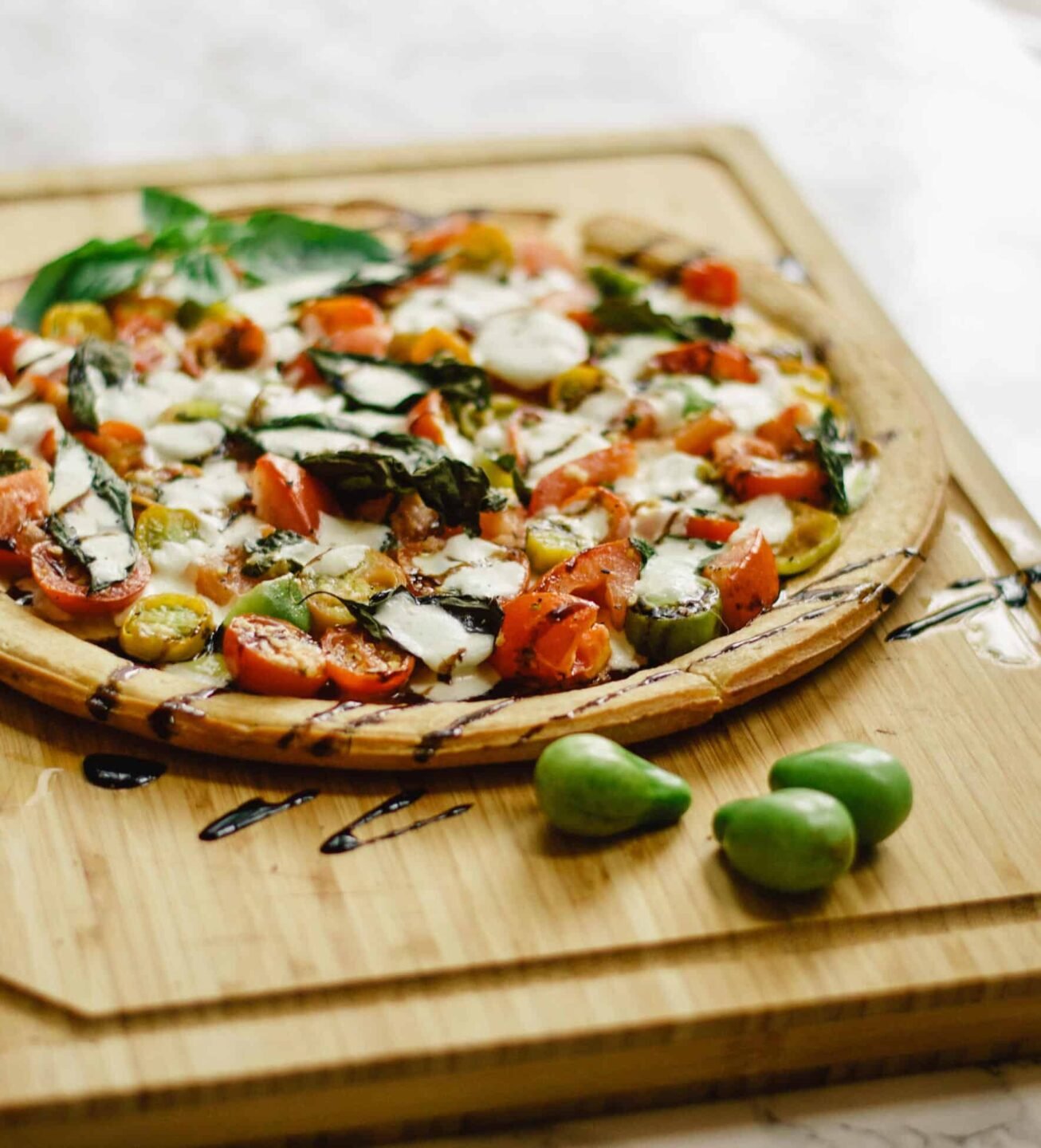 Bruschetta Pizza With Balsamic Reduction Recipe - An Unblurred Lady