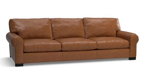 brown leather couch