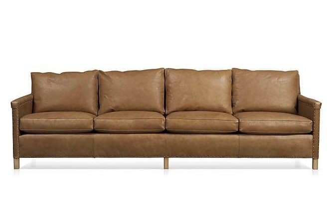 brown leather couch