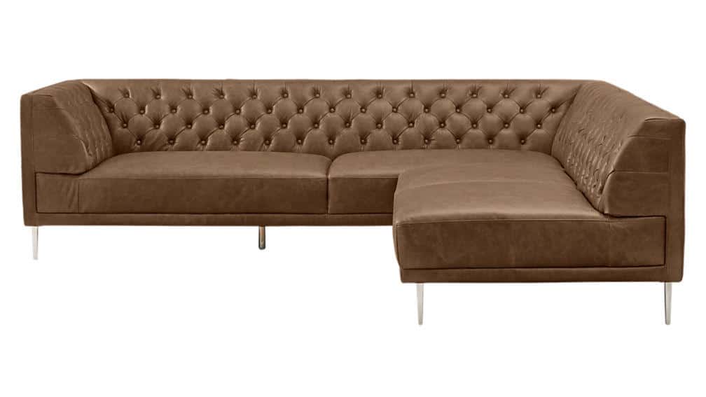 brown leather couch