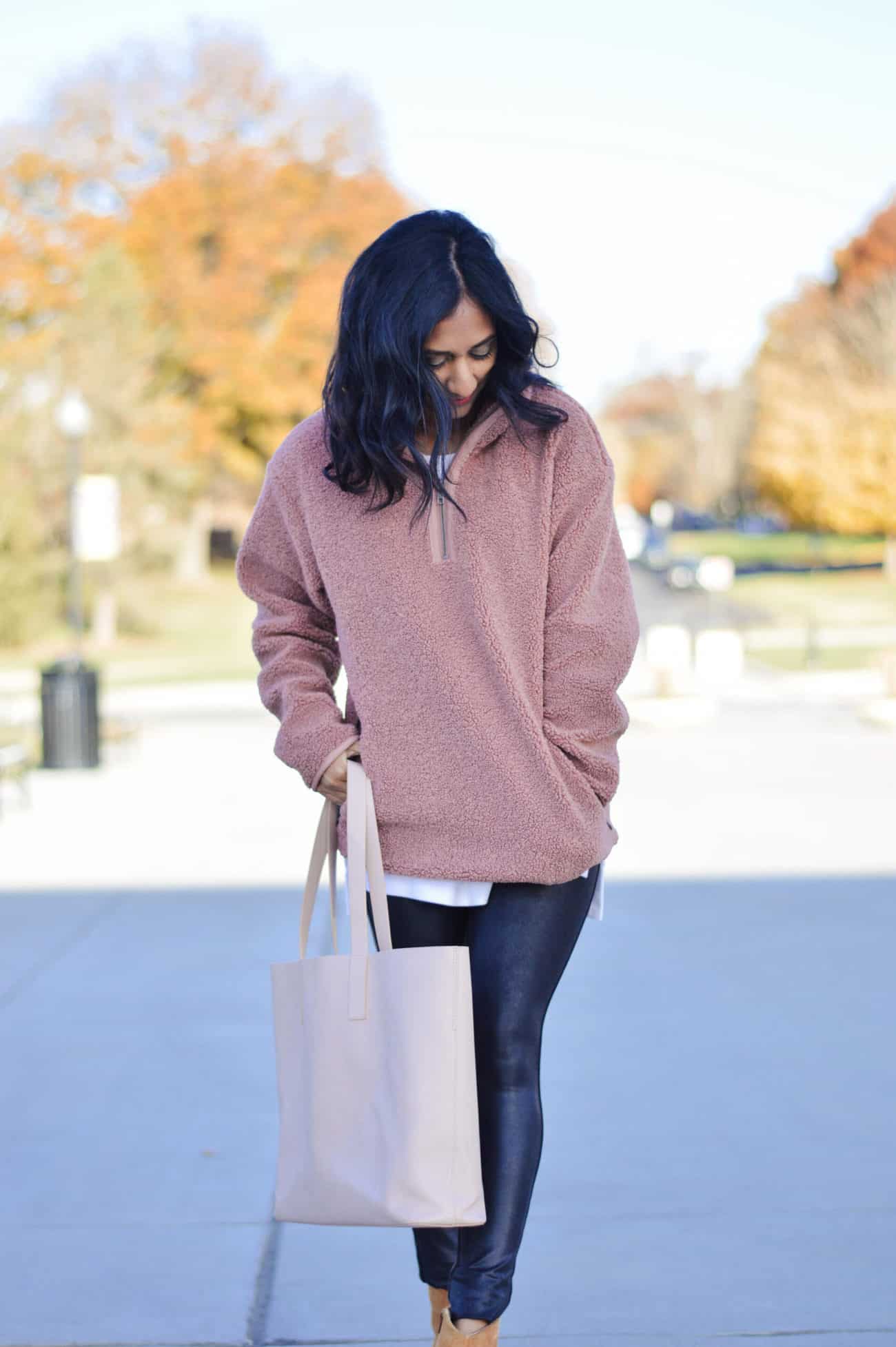 blouse to wear with leather leggings depot